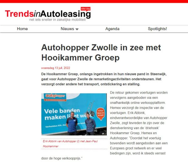 Trends in Auto Leasing Hooikammer groep